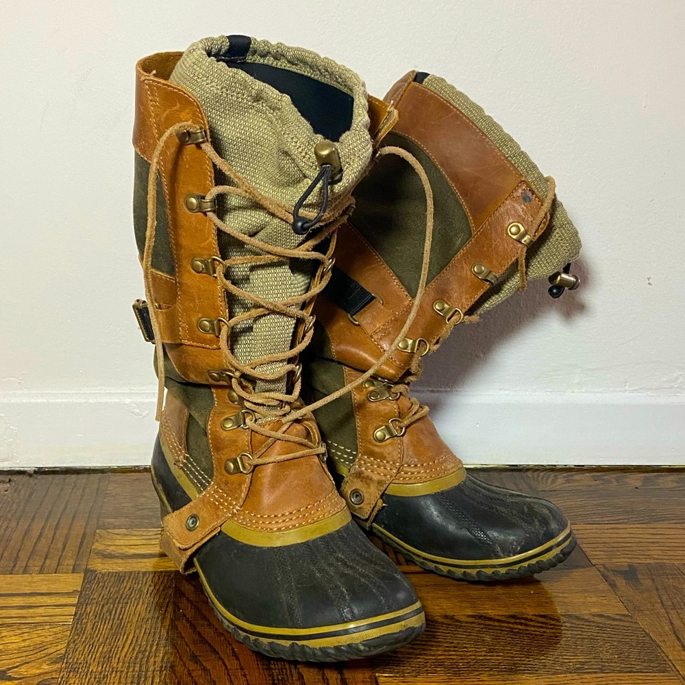 SOREL Winter Duck Slimpack Tall Waterproof Rain Boots